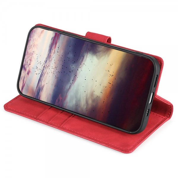 iPhone 14 Plus Etui Krokodillemønster Rød