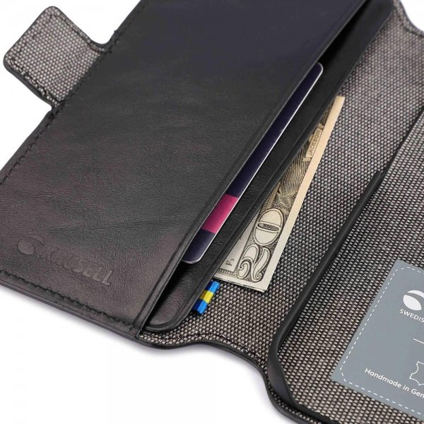 iPhone 14 Plus Etui Leather PhoneWallet Svart
