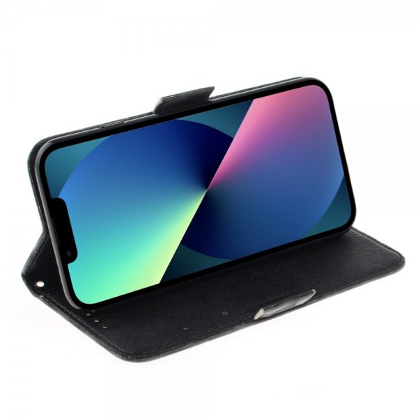 iPhone 14 Plus Etui Motiv Blå Mandala