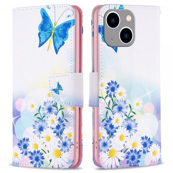 iPhone 14 Plus Etui Motiv Sommerfugler Og Blomster