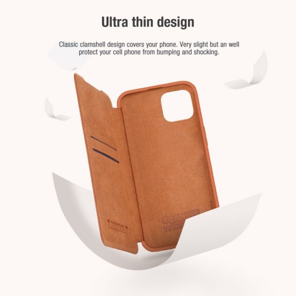 iPhone 14 Plus Etui Qin Pro Series Brun