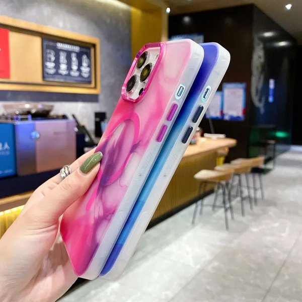 iPhone 14 Plus Deksel Mønster Rosa