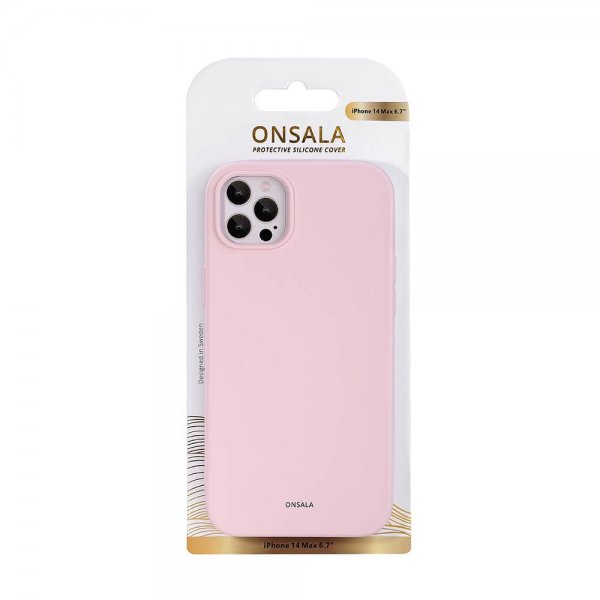 iPhone 14 Plus Deksel Silikon Chalk Pink