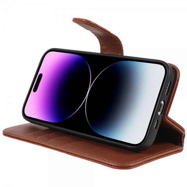 iPhone 14 Pro Etui MagLeather Maple Brown