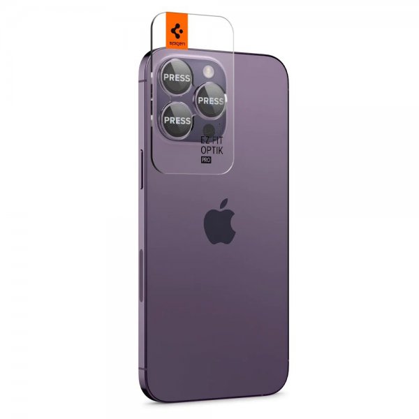 iPhone 14 Pro/iPhone 14 Pro Max Kamerabeskytter GLAS.tR EZ Fit Optik Pro Deep Purple 2-pakning