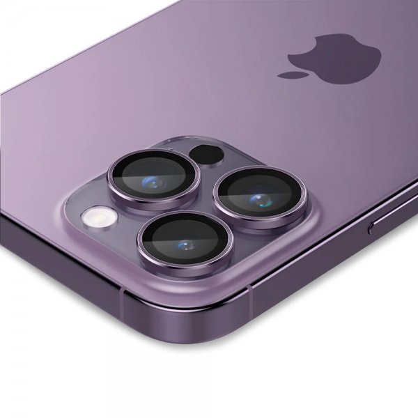 iPhone 14 Pro/iPhone 14 Pro Max Kamerabeskytter GLAS.tR EZ Fit Optik Pro Deep Purple 2-pakning