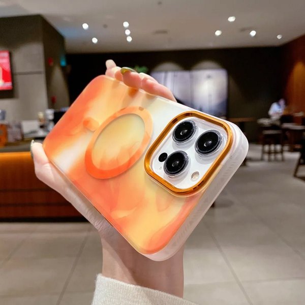 iPhone 14 Pro Deksel Mønster Oransje