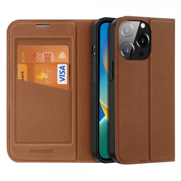 iPhone 14 Pro Max Etui Skin X2 Series Brun