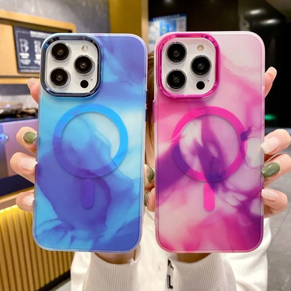 iPhone 14 Pro Max Deksel Mønster Blå