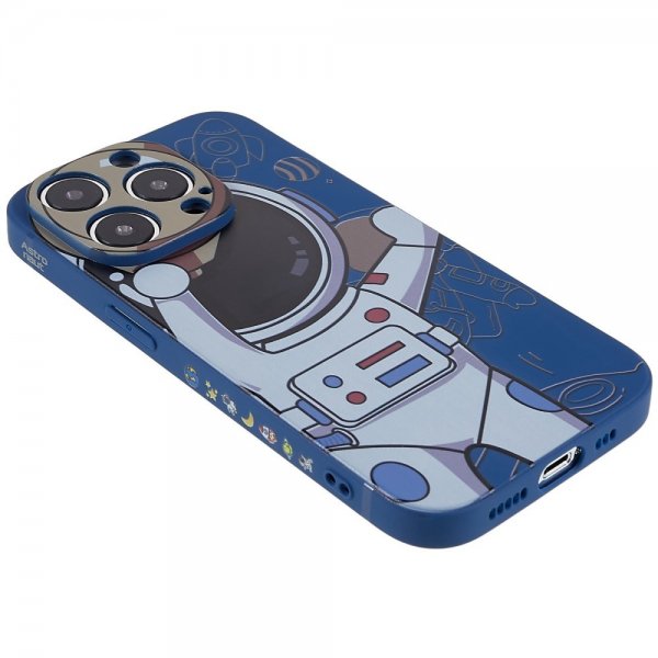 iPhone 14 Pro Max Deksel Astronaut Blå Grå