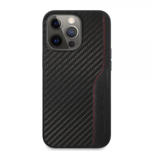 iPhone 14 Pro Max Deksel Carbon Effect Stamped Logo Svart