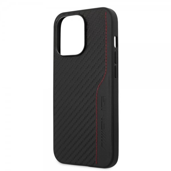iPhone 14 Pro Max Deksel Carbon Effect Stamped Logo Svart