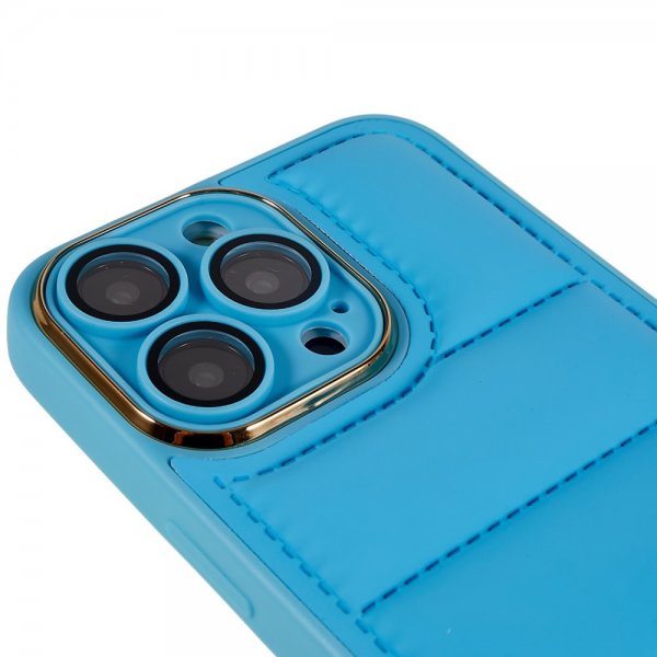 iPhone 14 Pro Max Deksel Down Jacket Design Blå