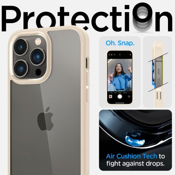 iPhone 14 Pro Max Deksel Ultra Hybrid Sand Beige
