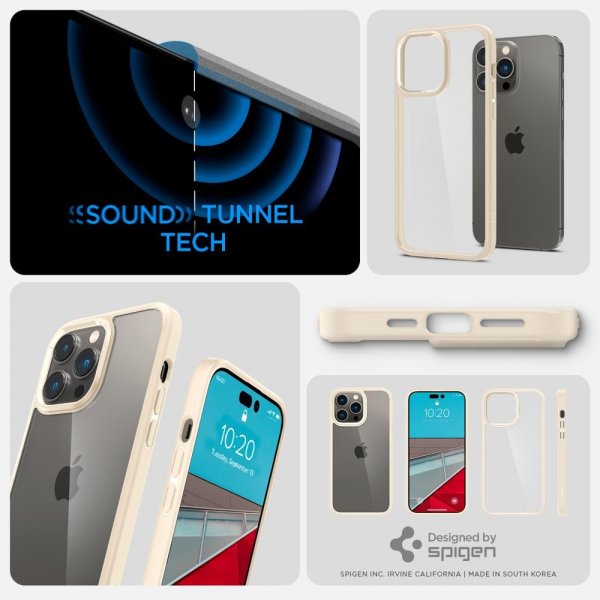 iPhone 14 Pro Max Deksel Ultra Hybrid Sand Beige