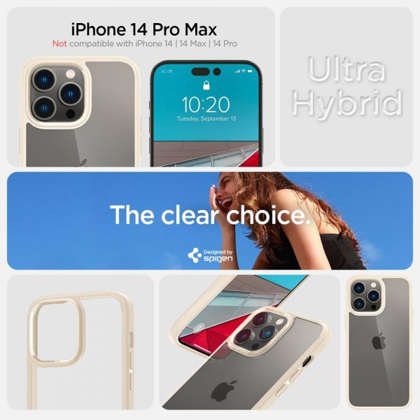 iPhone 14 Pro Max Deksel Ultra Hybrid Sand Beige