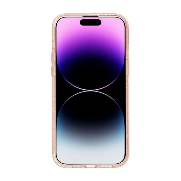 iPhone 14 Pro Deksel Glitter MagSafe Gull