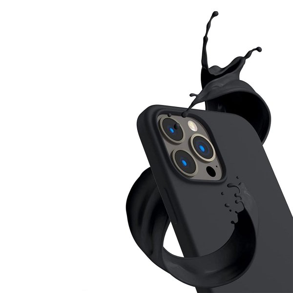 iPhone 14 Pro Deksel Silikon MagSafe Svart