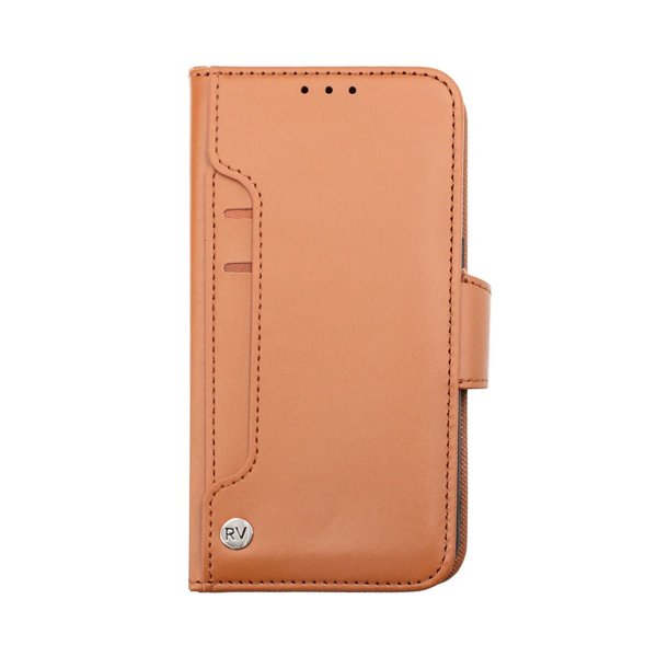 iPhone 14 Pro Etui Utbrettbar Kortlomme Brun