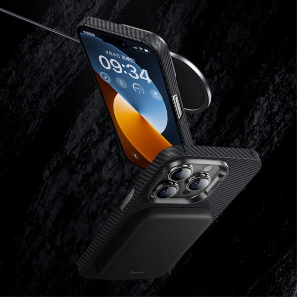 iPhone 14 Pro Deksel Kevlar MagSafe Svart