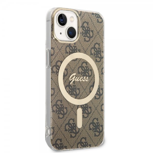 iPhone 14 Deksel 4G Pattern MagSafe Brun