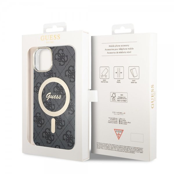 iPhone 14 Deksel 4G Pattern MagSafe Svart