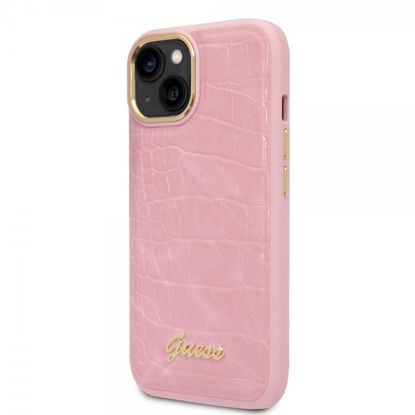 iPhone 14 Deksel Croco Rosa
