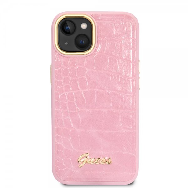 iPhone 14 Deksel Croco Rosa