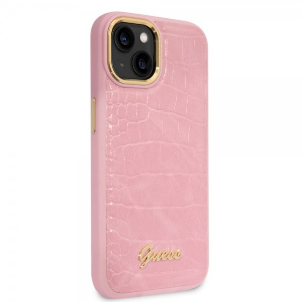 iPhone 14 Deksel Croco Rosa