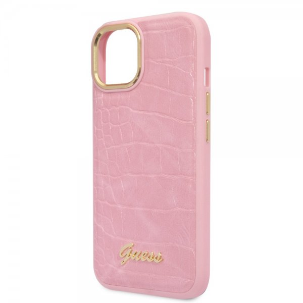 iPhone 14 Deksel Croco Rosa