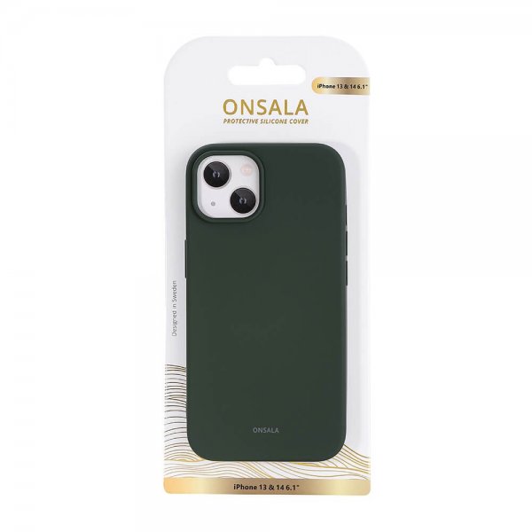 iPhone 13/iPhone 14 Deksel Silikon Olive Green