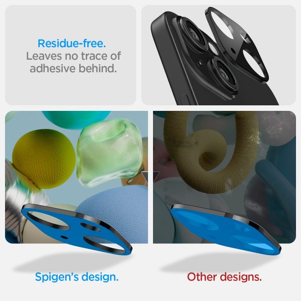 iPhone 14/15/14 Plus/15 Plus Kamerabeskytter Glas.tR Optik Svart 2-pakning