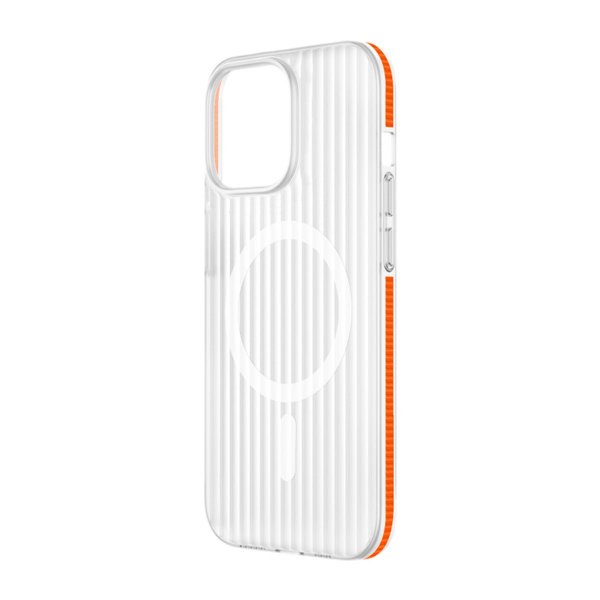 iPhone 15 Deksel Korrugerte MagSafe Oransje