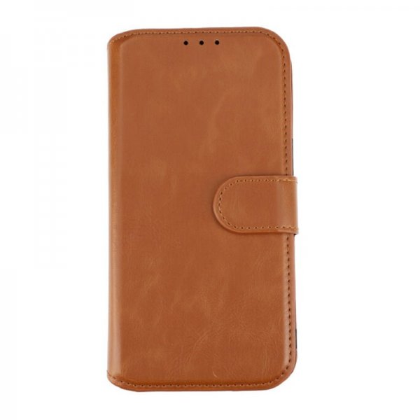iPhone 15 Etui Detachable Wallet Case Brun