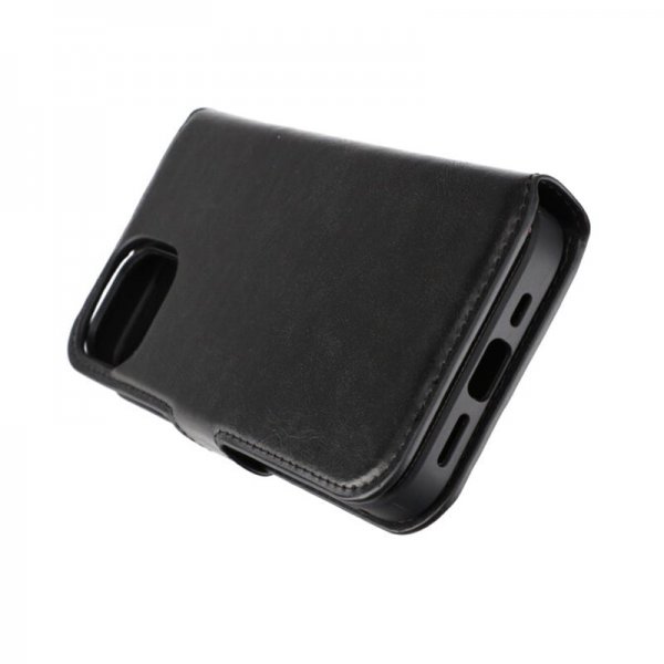 iPhone 15 Etui Detachable Wallet Case Svart