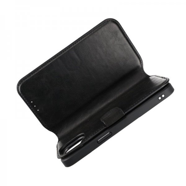 iPhone 15 Etui Detachable Wallet Case Svart