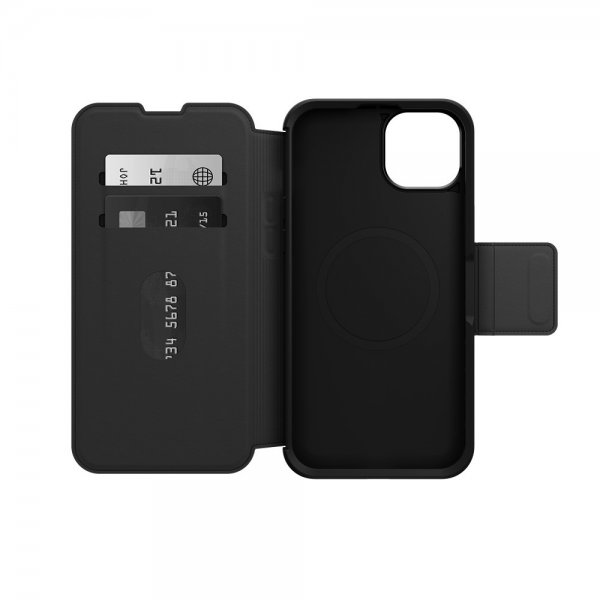 iPhone 15 Plus Etui Strada MagSafe Shadow Black