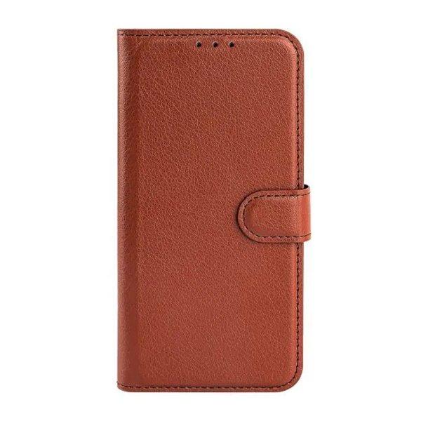 iPhone 15 Plus Etui med Stativ Brun