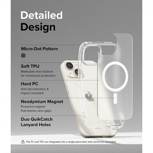 iPhone 15 Plus Deksel Fusion Magnetic Matte Clear