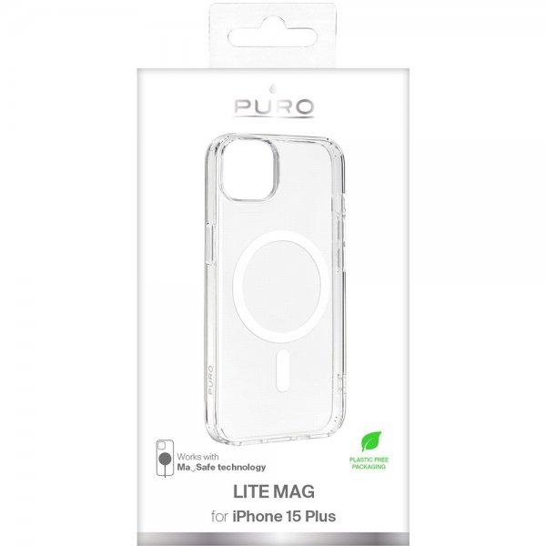 iPhone 15 Plus Deksel LITE MAG Transparent