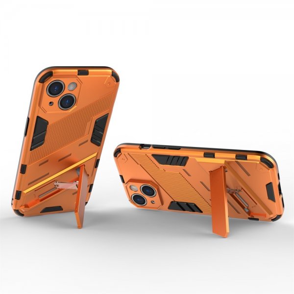 iPhone 15 Plus Deksel med Stativ Oransje