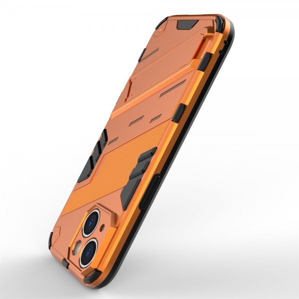 iPhone 15 Plus Deksel med Stativ Oransje