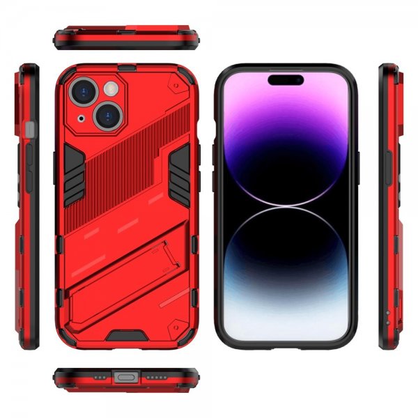 iPhone 15 Plus Deksel med Stativ Rød
