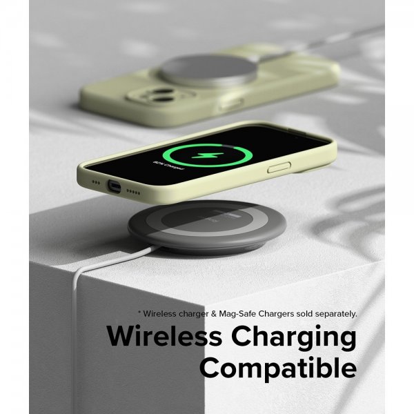 iPhone 15 Plus Deksel Silicone Magnetic Sunny Lime