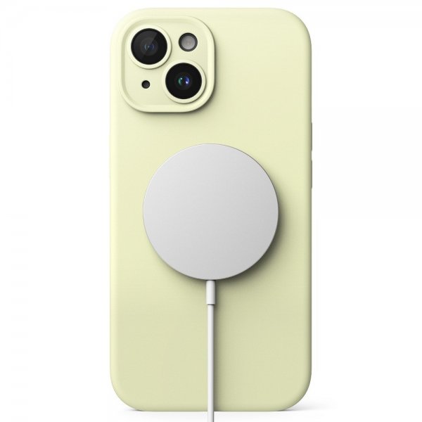 iPhone 15 Plus Deksel Silicone Magnetic Sunny Lime