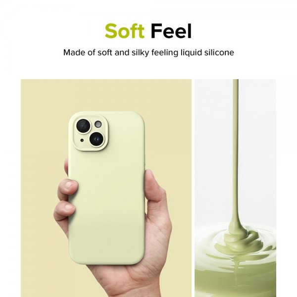 iPhone 15 Plus Deksel Silicone Magnetic Sunny Lime