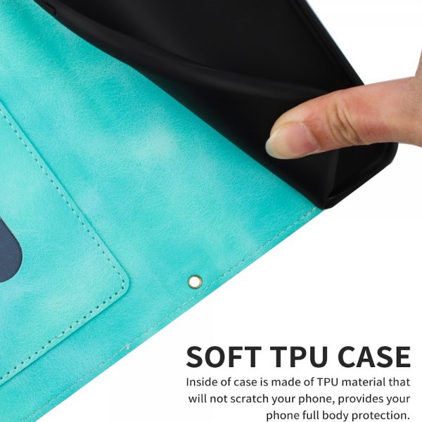 iPhone 15 Pro Etui Blomstermønster Grønn