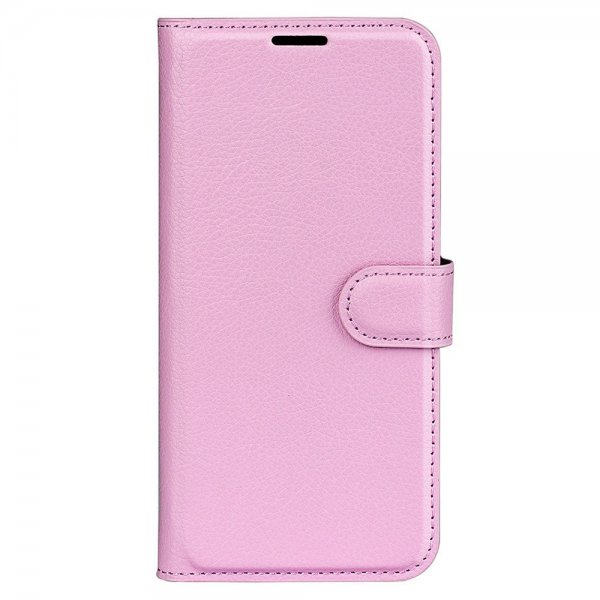 iPhone 15 Pro Etui Litchi Rosa
