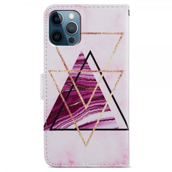 iPhone 15 Pro Max Etui Motiv Trekanter Marmor