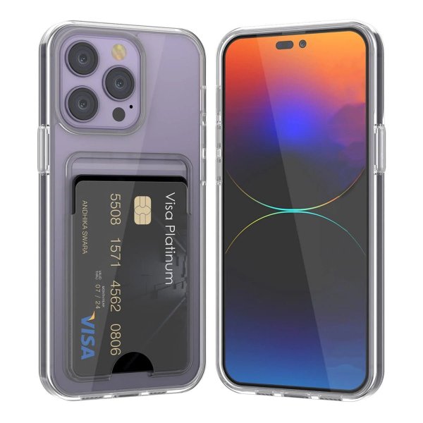 iPhone 15 Pro Max Deksel Kortholder Transparent